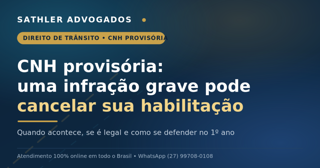 CNH provisória: motorista de primeira habilitação em blitz de fiscalização no Espírito Santo