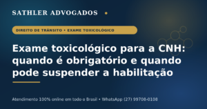 Exame toxicológico para a CNH
